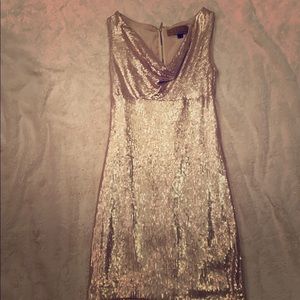 Gold sequin Nicole Miller dress